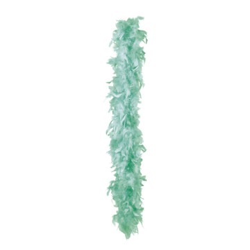 Boa en plumes vert menthe