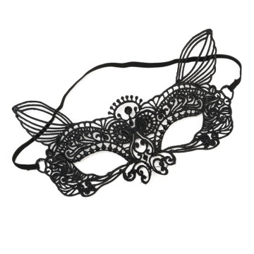 Masque venise noir Ă lacets
