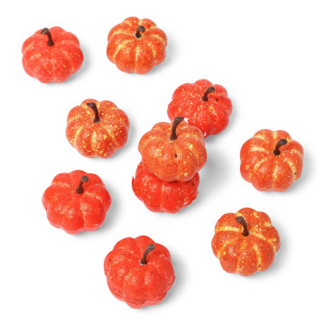 Lot de 10 citrouilles déco 3,5 cm
