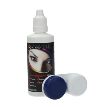 Produit pour lentilles 50 ml avec boîte de rangement