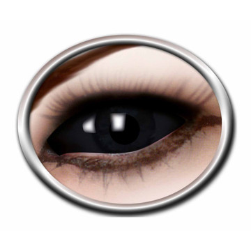 Lentilles œil noir Halloween 6 mois