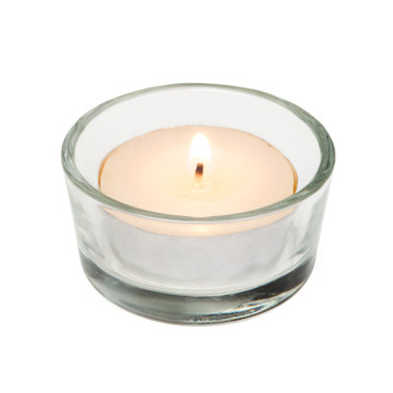 Bougeoir rond transparent 5 x 4,5 x 2,5 cm