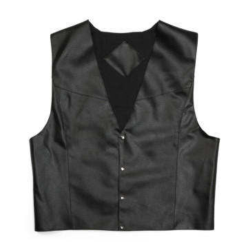 Gilet simili cuir noir L/XL