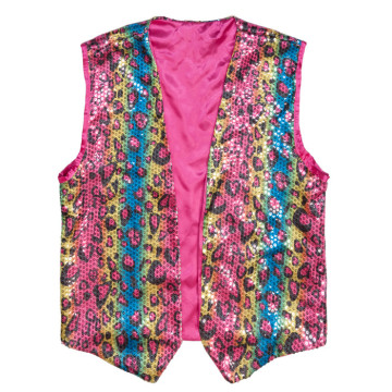 Gilet sequins multicolores L/XL