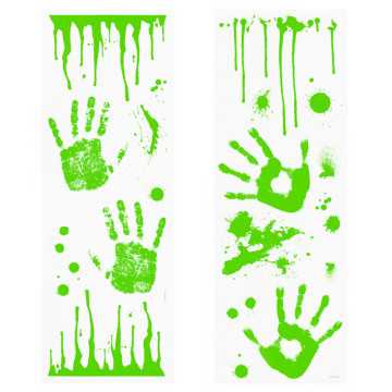 Décoration murale phosphorescente vert Halloween