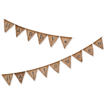 Guirlande fanion Happy Halloween beige 3,40 m