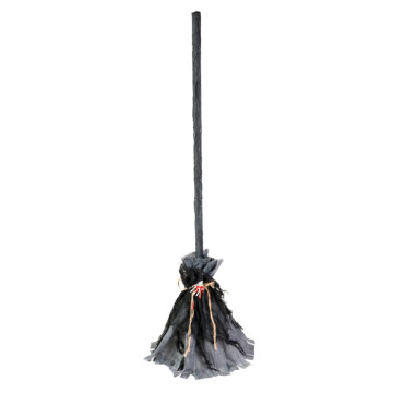 Balai de sorcière gris Halloween 92 cm