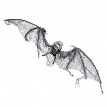 Squelette de chauve-souris gris Halloween 74 cm