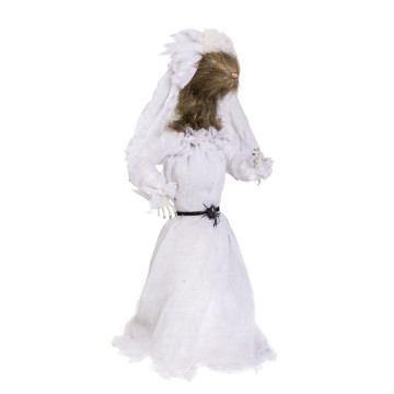 Rate en robe de mariée blanche Halloween 47 x 47 x 6 cm