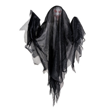 Fantôme noir lumineux et sonore Halloween 47 x 47 x 6 cm