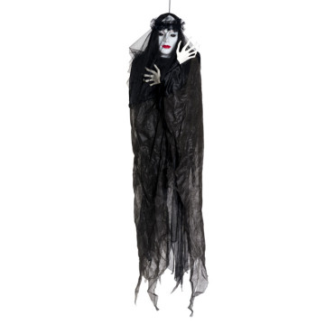 Squelette noir lumineux, animé et sonore Halloween