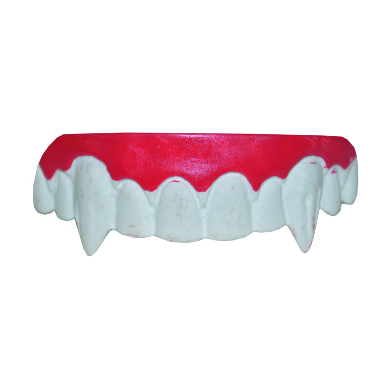 DENTIER CANINES VAMPIRE SOUPLE RÉUTILISABLE ADULTE