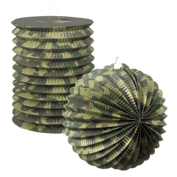 Lot de 2 Lanternes lampions camouflage