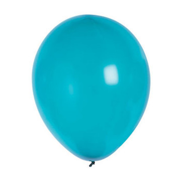 Lot de 24 ballons de baudruche en latex nacré métallisé turquoise
