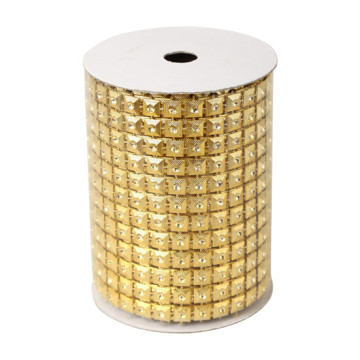Ruban de table maille or 2m x 8 cm