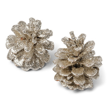 Lot de 2 pommes de pain cuivre pailleté 5 cm