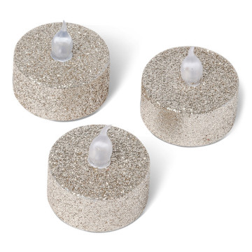 Lot de 3 leds cuivre pailleté