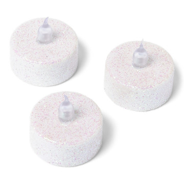 Lot de 3 leds blanc pailleté