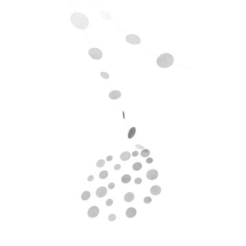 Guirlande cercle argent pailleté 5 m