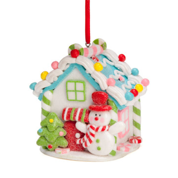 Maison Noël blanc lumineuse PM 7,5 x 8,5 x 6 cm