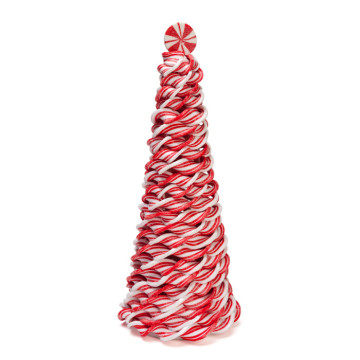 Sapin de Noël bonbons rouges et blancs lumineux GM