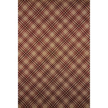 Chemin de table Noël Orion rouge/lin 28 cm x 5 m