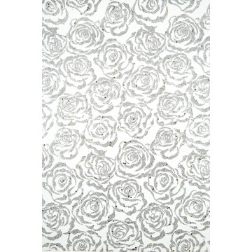 Chemin de table Noël Andromède argent 28 cm x 5 m