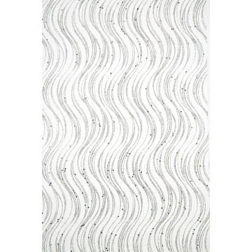 Chemin de table Noël Antares argent 28 cm x 5 m