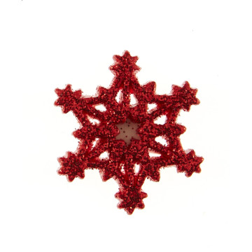 Lot de 7 flocons déco rouges
