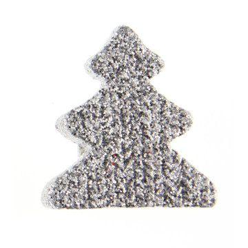 Lot de 7 Sapins déco Tricot argent