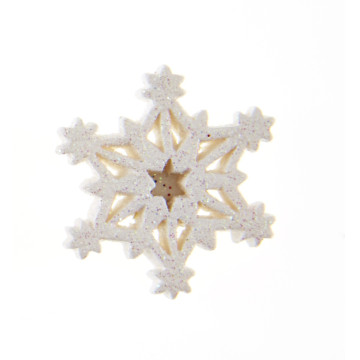Lot de 6 flocons déco blancs