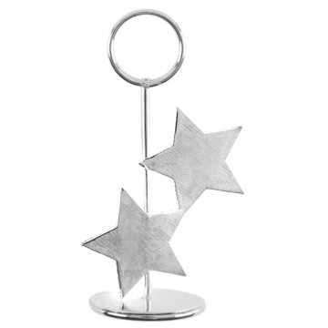 Lot de 2 Marque -place Argent Etoile en métal