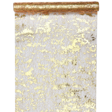Chemin de table or Fantaisie brillant 28 cm x 5 m