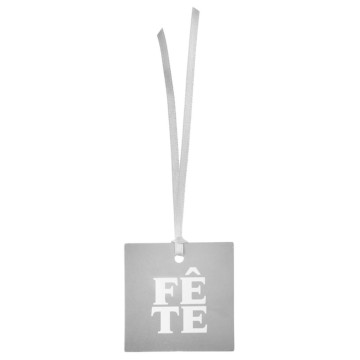 Lot de 12 Marque-place argent Fête ruban en carton