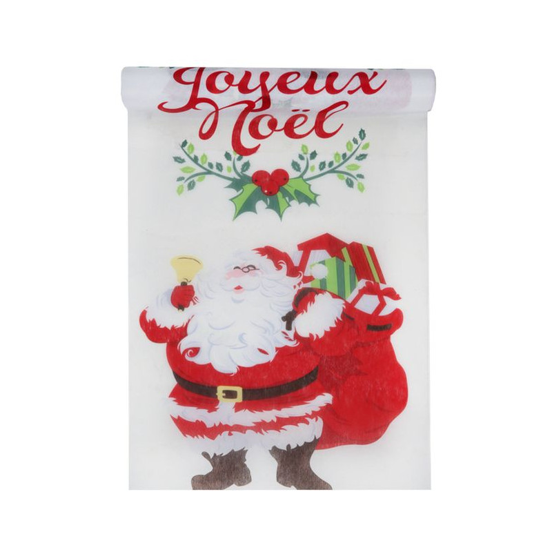 Assiette Carton Blanc Joyeux Noel Or 23cm