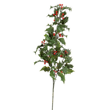 Branche de houx en pvc 60 x 19 x 14 cm