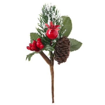 Lot de 2 Piquets déco de Noël en plastique 11 cm
