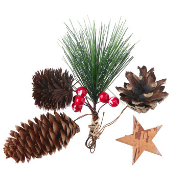 Assortiment de déco forestiere de Noël en bois 4,5, 6, 7, 10 cm