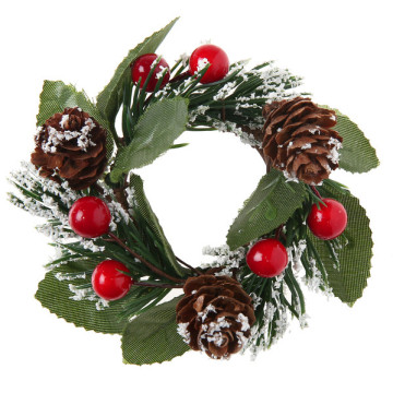 Couronne de Noël en plastique 8 cm