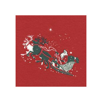 Lot de 20 serviettes  papier intissé Père Noël 25 x 25 cm