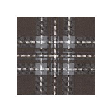 Nappe  papier intissée écossais chocolat 1,20 x 10 m