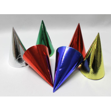 Lot de 6 Chapeaux pointus métallisés