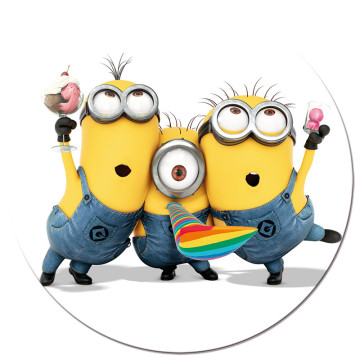 Disque en sucre déco gâteau Minions D 16 cm 15 gr