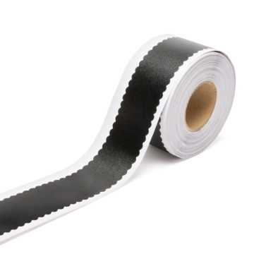 Rouleau de Ruban adhésif noir écriture craie bords arrondis 3,8 cm x 9 m