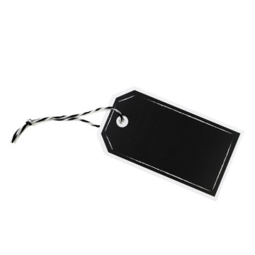Lot de 12 étiquettes de finition tableau noir bords blancs 6,3 x 11,4 cm