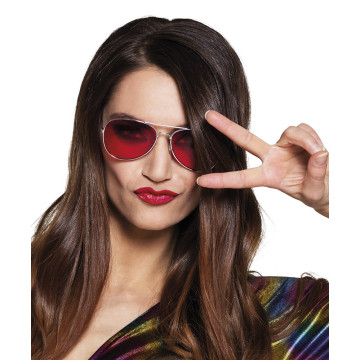 Lunettes Rétro rouges