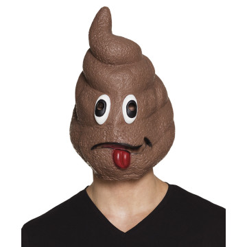 Masque émoticône Caca en latex