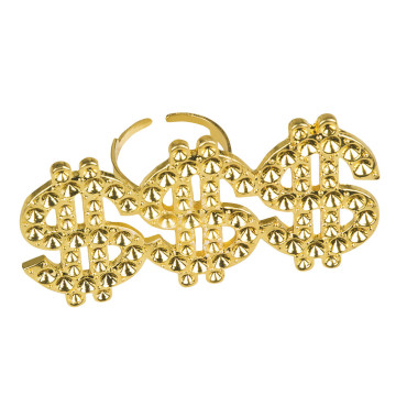 Bague Triple dollar dorée
