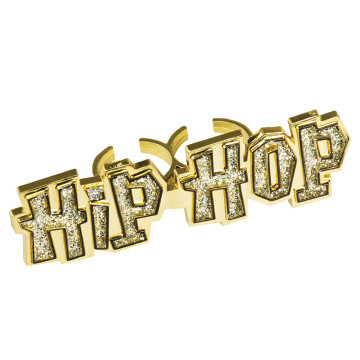 Bague Hip Hop dorée