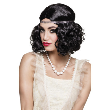 Collier Flapper perles blanches